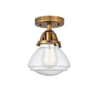 Nouveau Semi-Flush Mount Brushed Satin Nickel