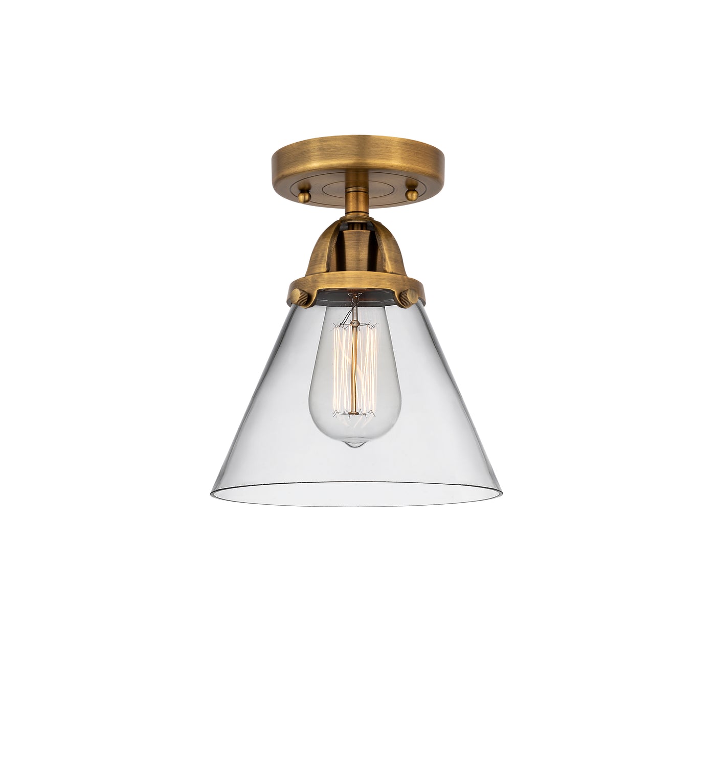 Nouveau Semi-Flush Brushed Satin Nickel