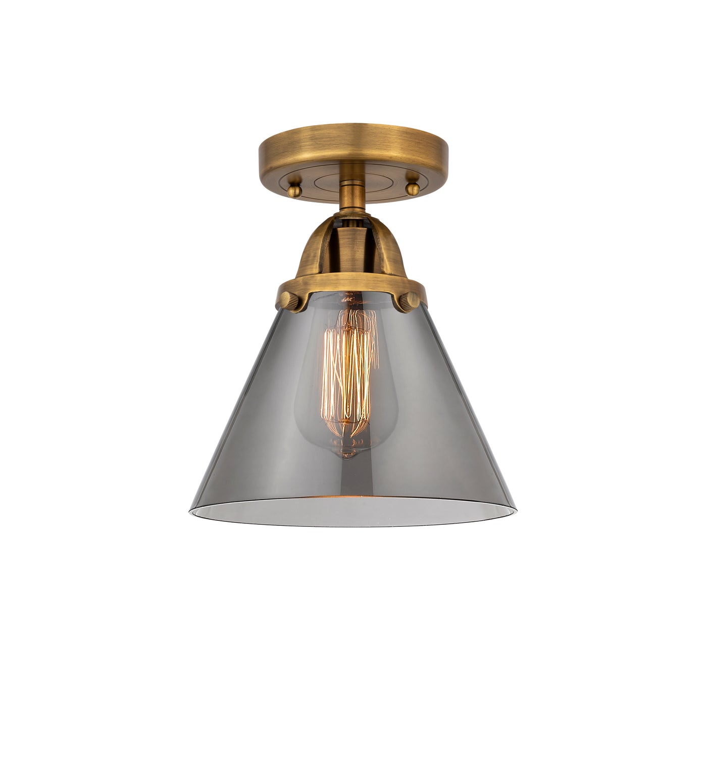 Nouveau Semi-Flush Brushed Satin Nickel