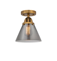 Nouveau Semi-Flush Brushed Satin Nickel