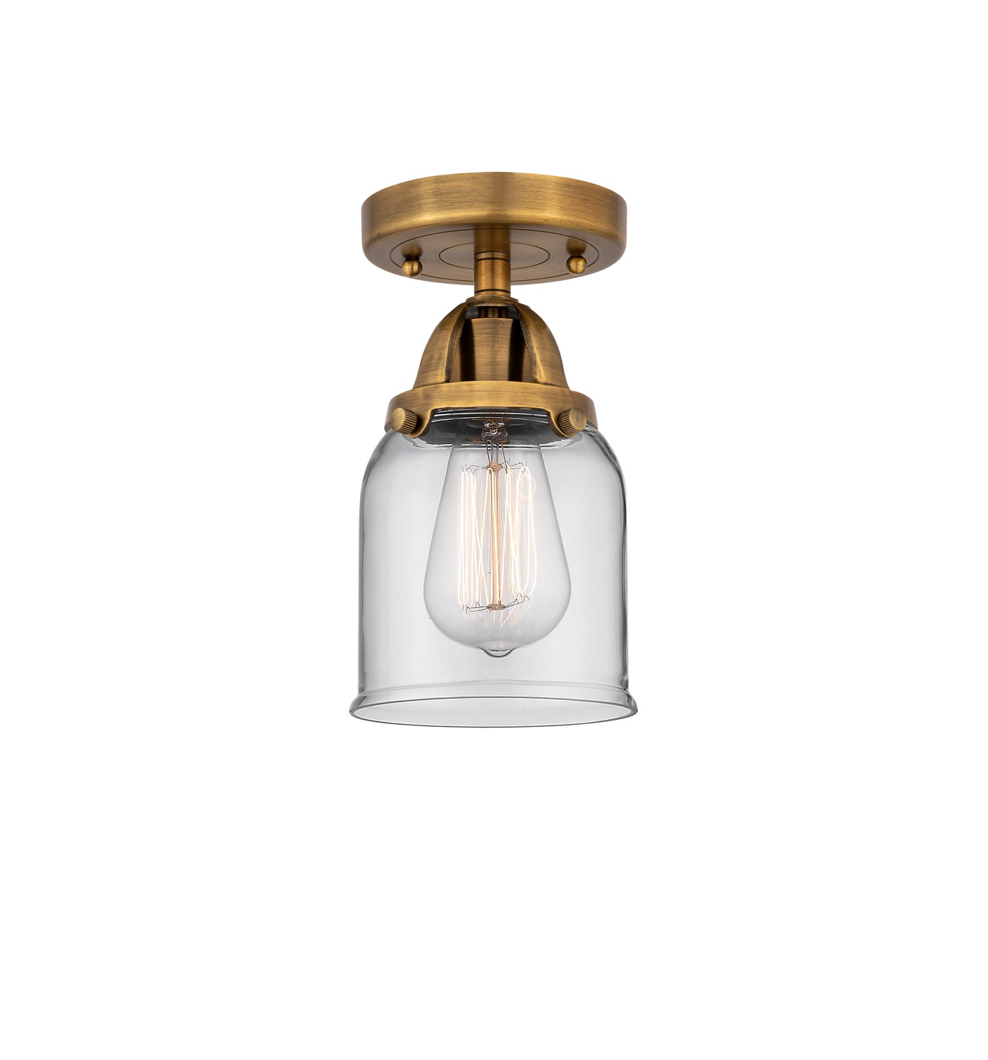Nouveau Semi-Flush Mount Brushed Satin Nickel