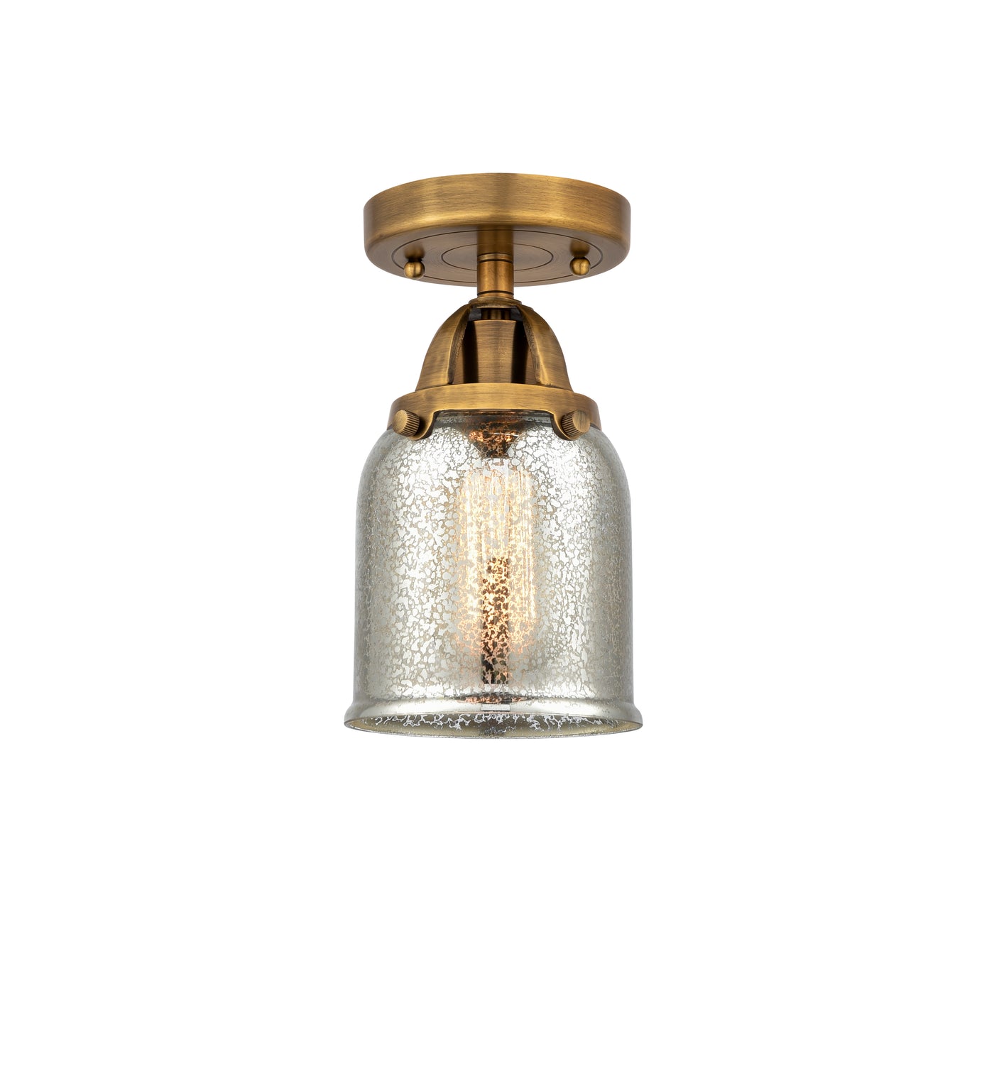 Nouveau Semi-Flush Mount Brushed Satin Nickel
