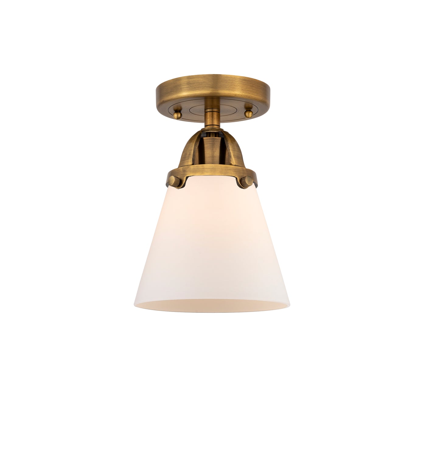 Nouveau Semi-Flush Mount Brushed Satin Nickel