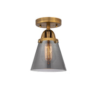 Nouveau Semi-Flush Mount Brushed Satin Nickel