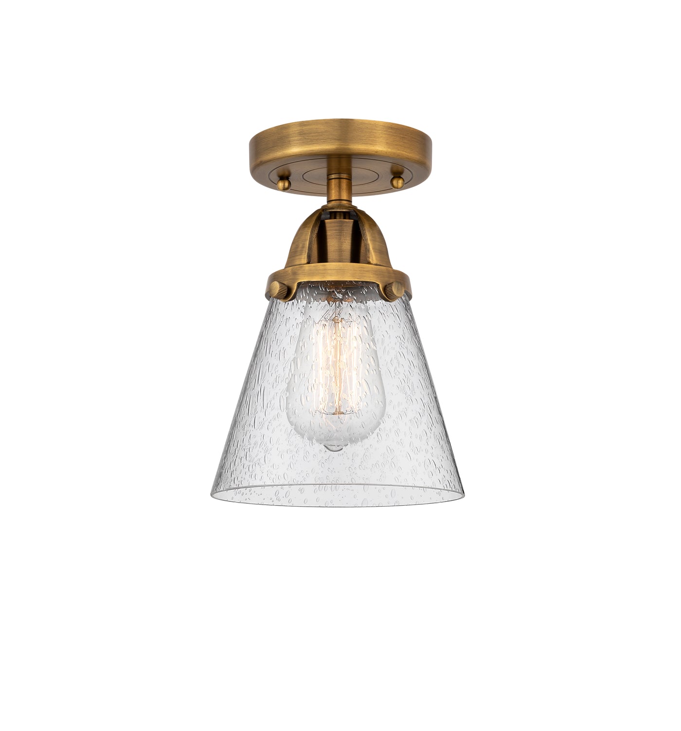 Nouveau Semi-Flush Mount Brushed Satin Nickel