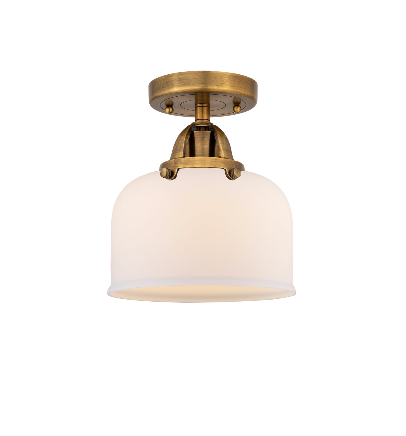 Nouveau Semi-Flush Mount Brushed Satin Nickel