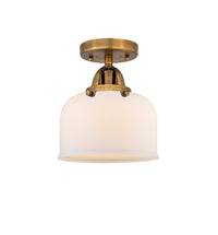 Nouveau Semi-Flush Mount Brushed Satin Nickel