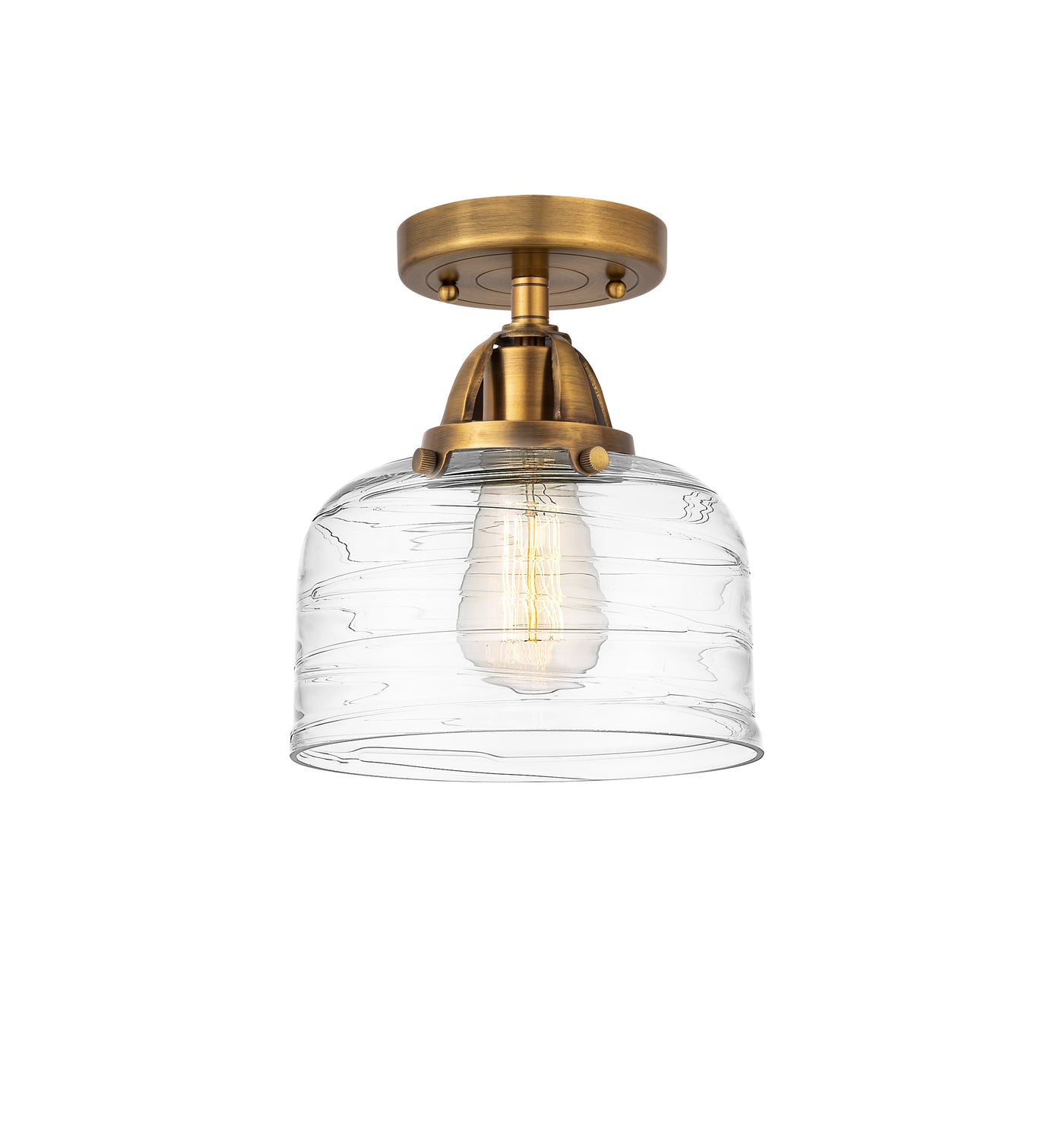 Nouveau Semi-Flush Mount Brushed Satin Nickel