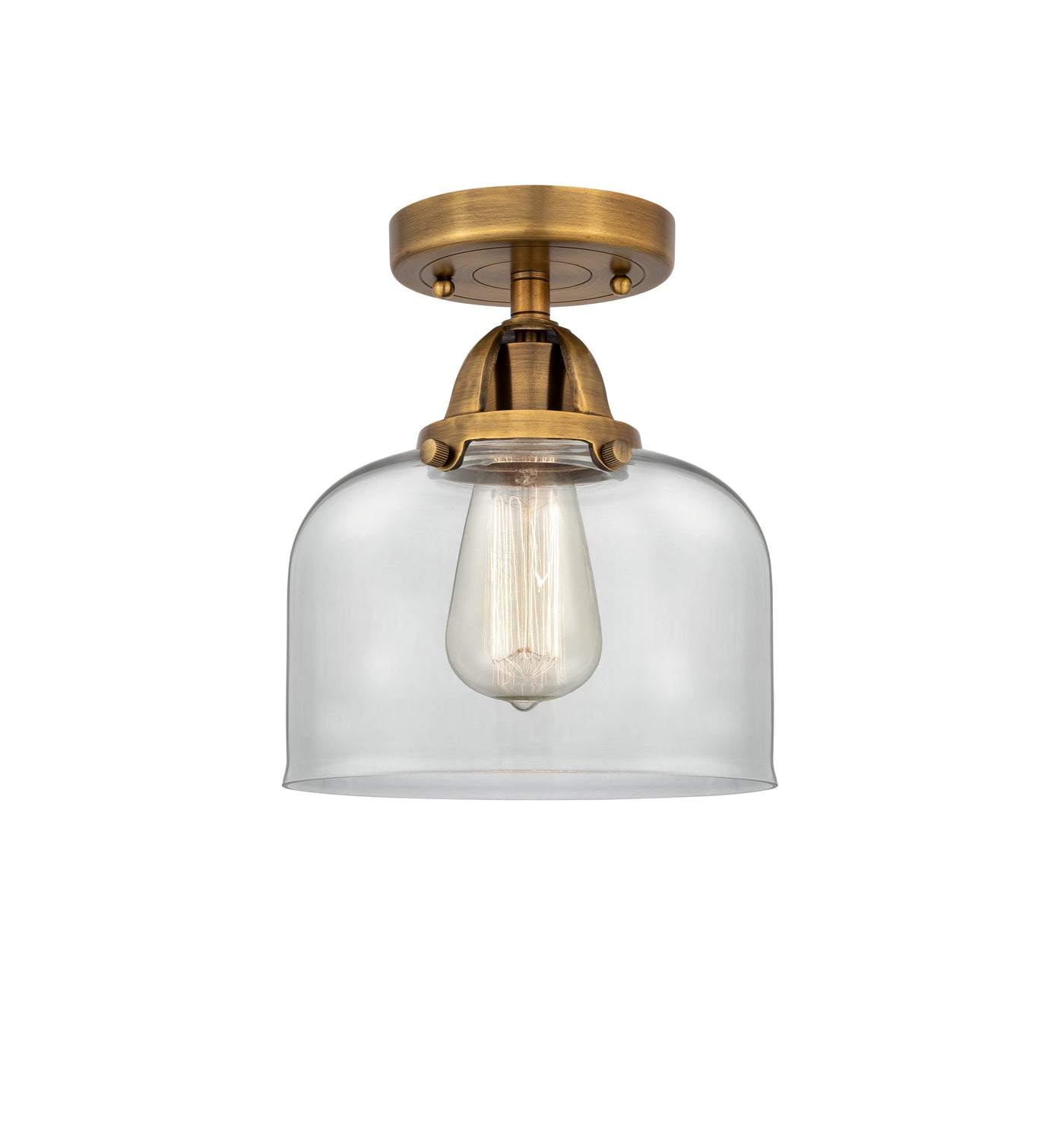 Nouveau Semi-Flush Mount Brushed Satin Nickel