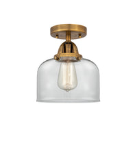 Nouveau Semi-Flush Mount Brushed Satin Nickel