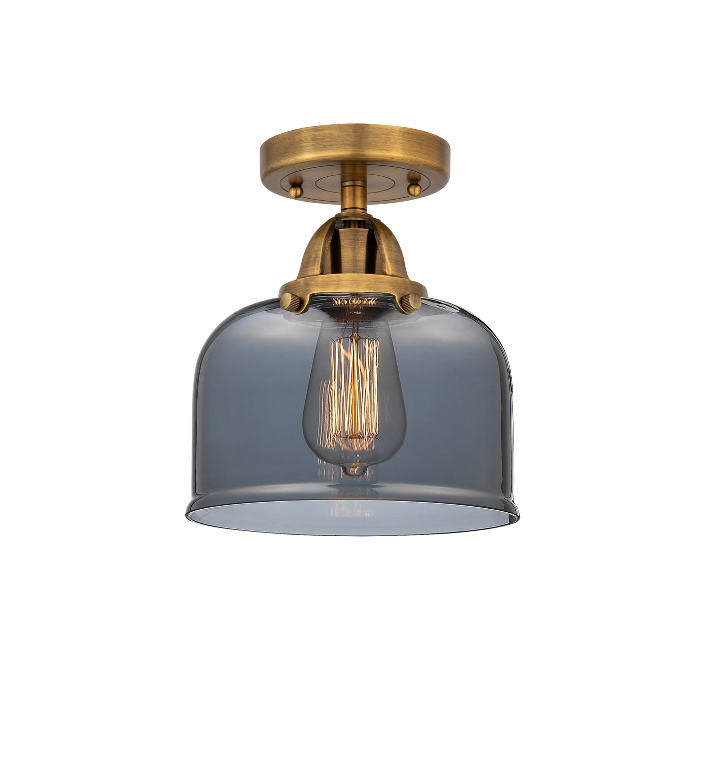 Nouveau Semi-Flush Mount Brushed Satin Nickel