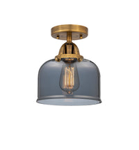 Nouveau Semi-Flush Mount Brushed Satin Nickel