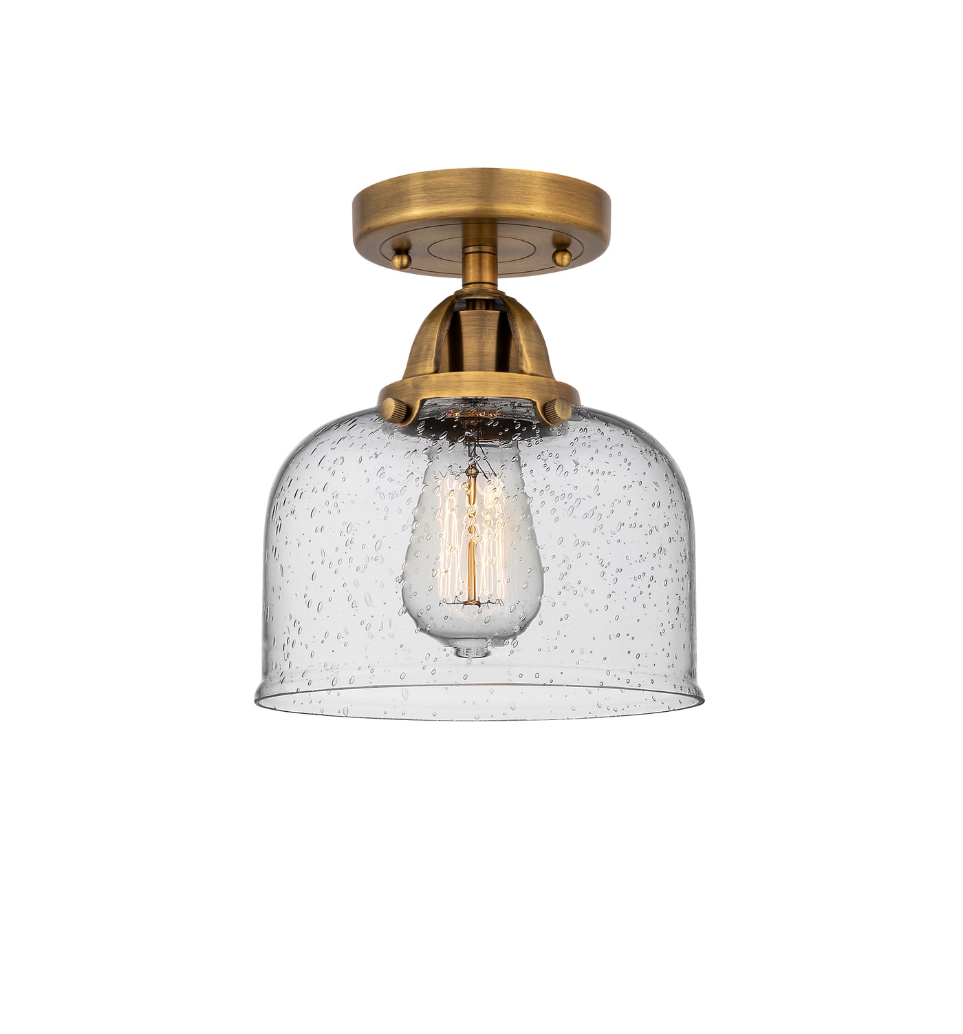 Nouveau Semi-Flush Mount Brushed Satin Nickel