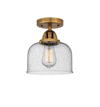 Nouveau Semi-Flush Mount Brushed Satin Nickel
