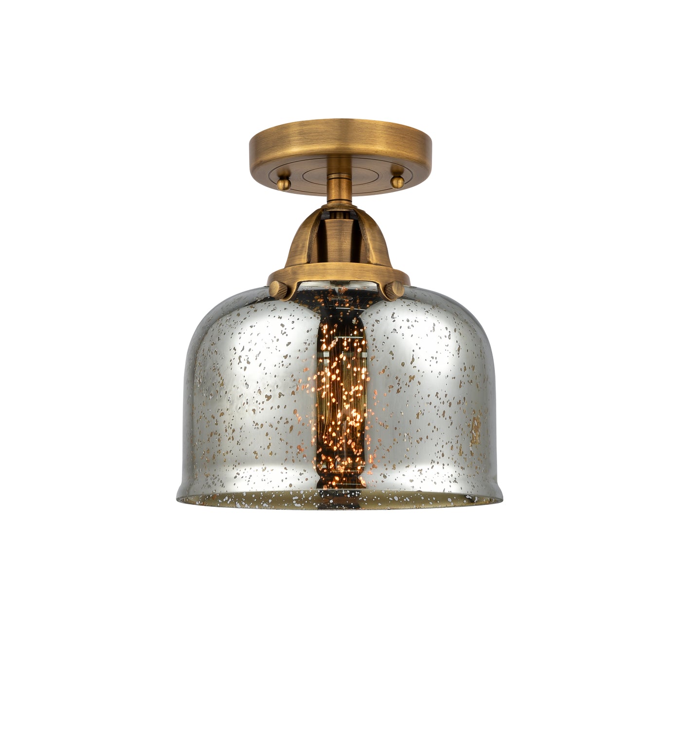 Nouveau Semi-Flush Mount Brushed Satin Nickel