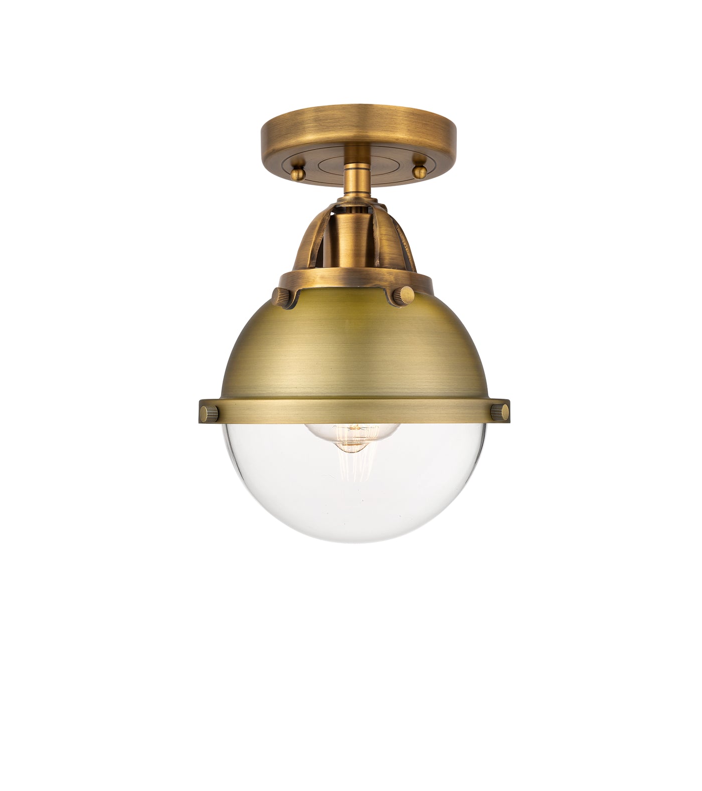 Nouveau Semi-Flush Mount Brushed Satin Nickel