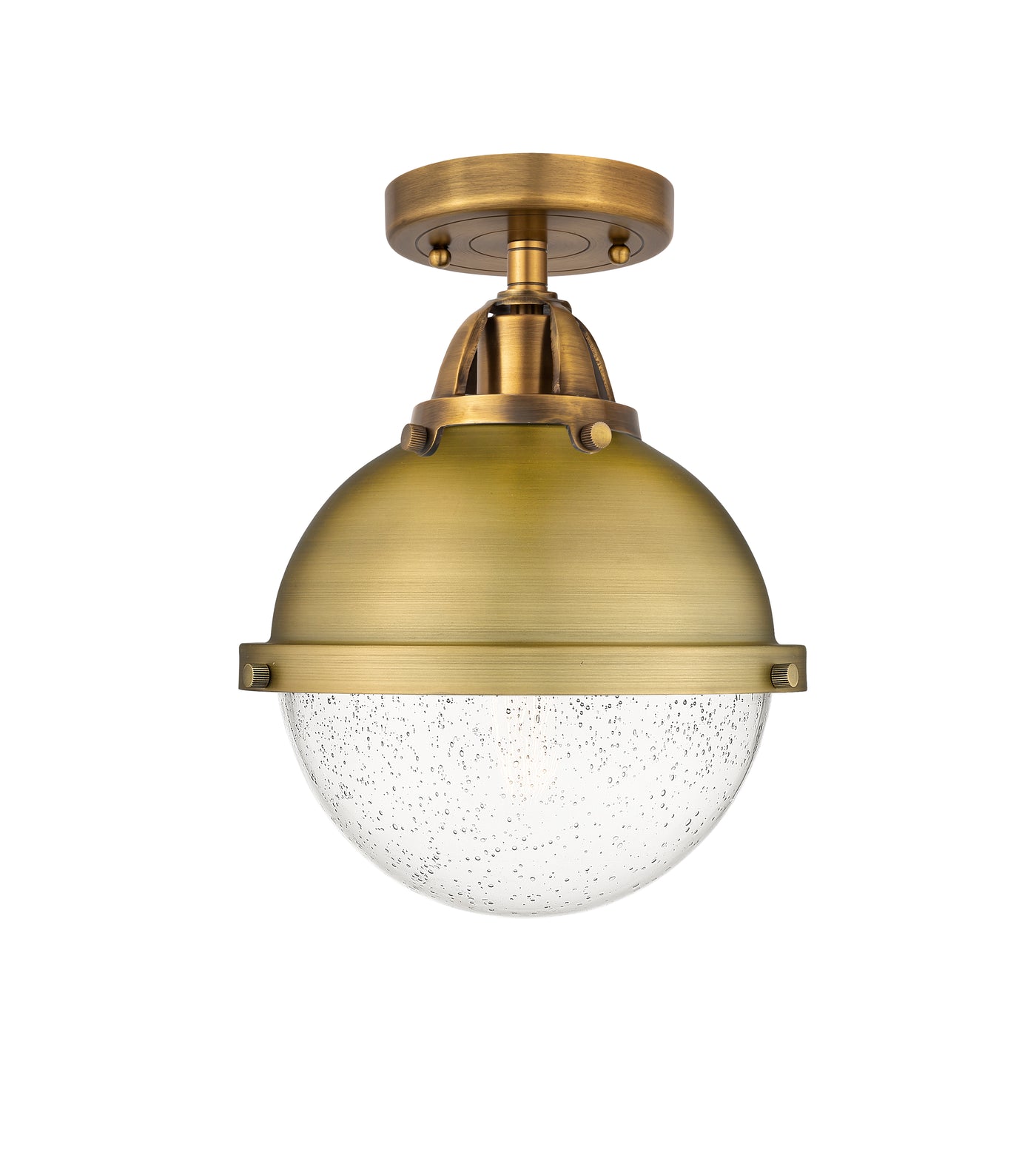 Nouveau Semi-Flush Mount Brushed Satin Nickel