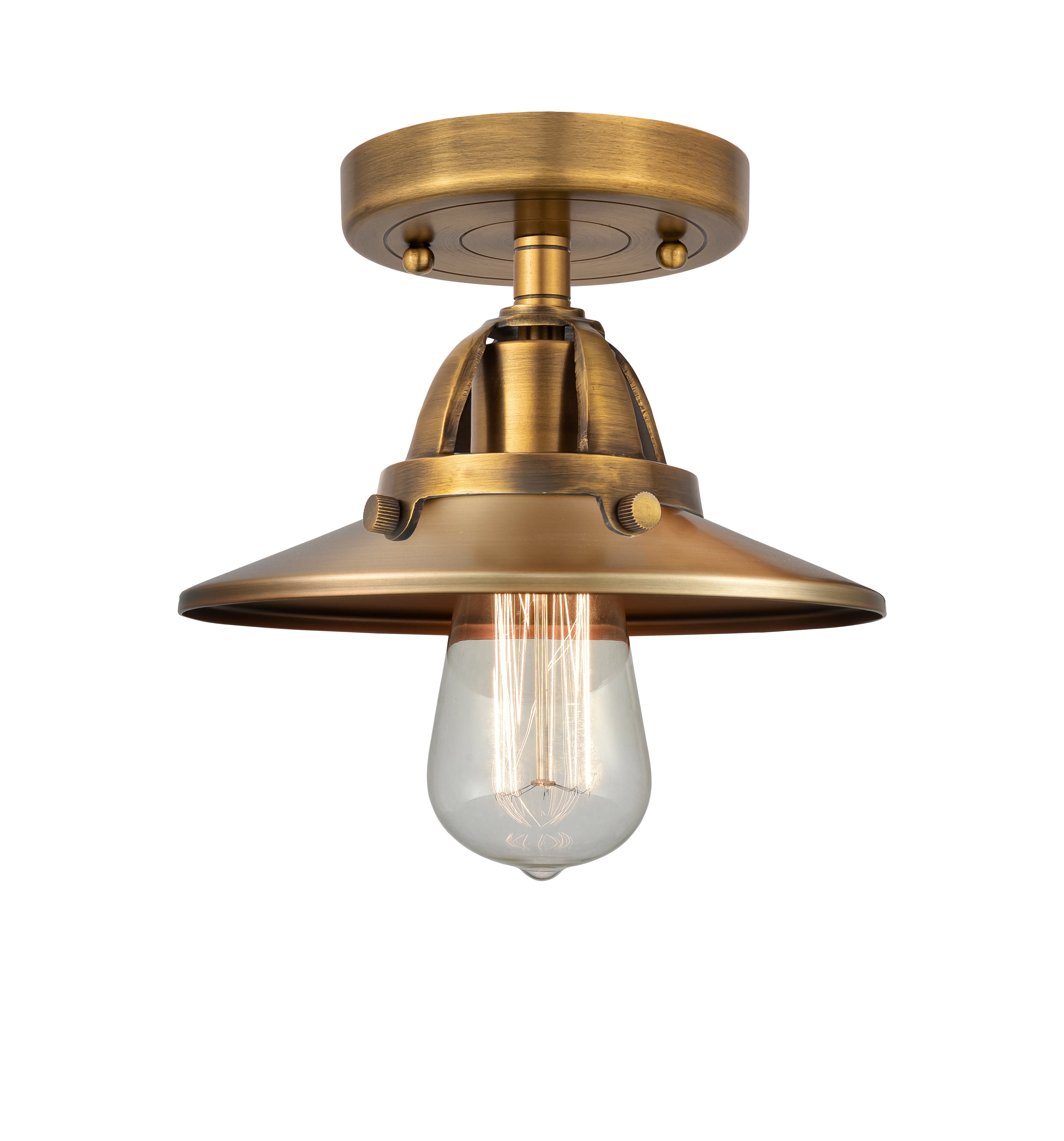 Nouveau Semi-Flush Mount 2 Cast Brass
