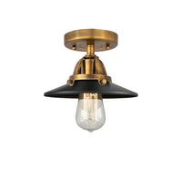 Nouveau Semi-Flush Mount Brushed Satin Nickel