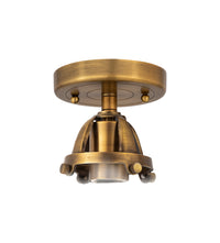 Nouveau Semi-Flush Mount Brushed Nickel Glass