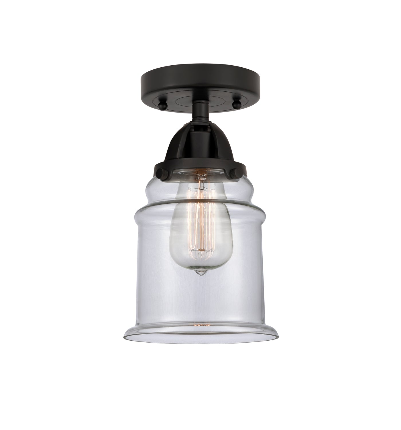 Nouveau Semi-Flush Mount Brushed Satin Nickel