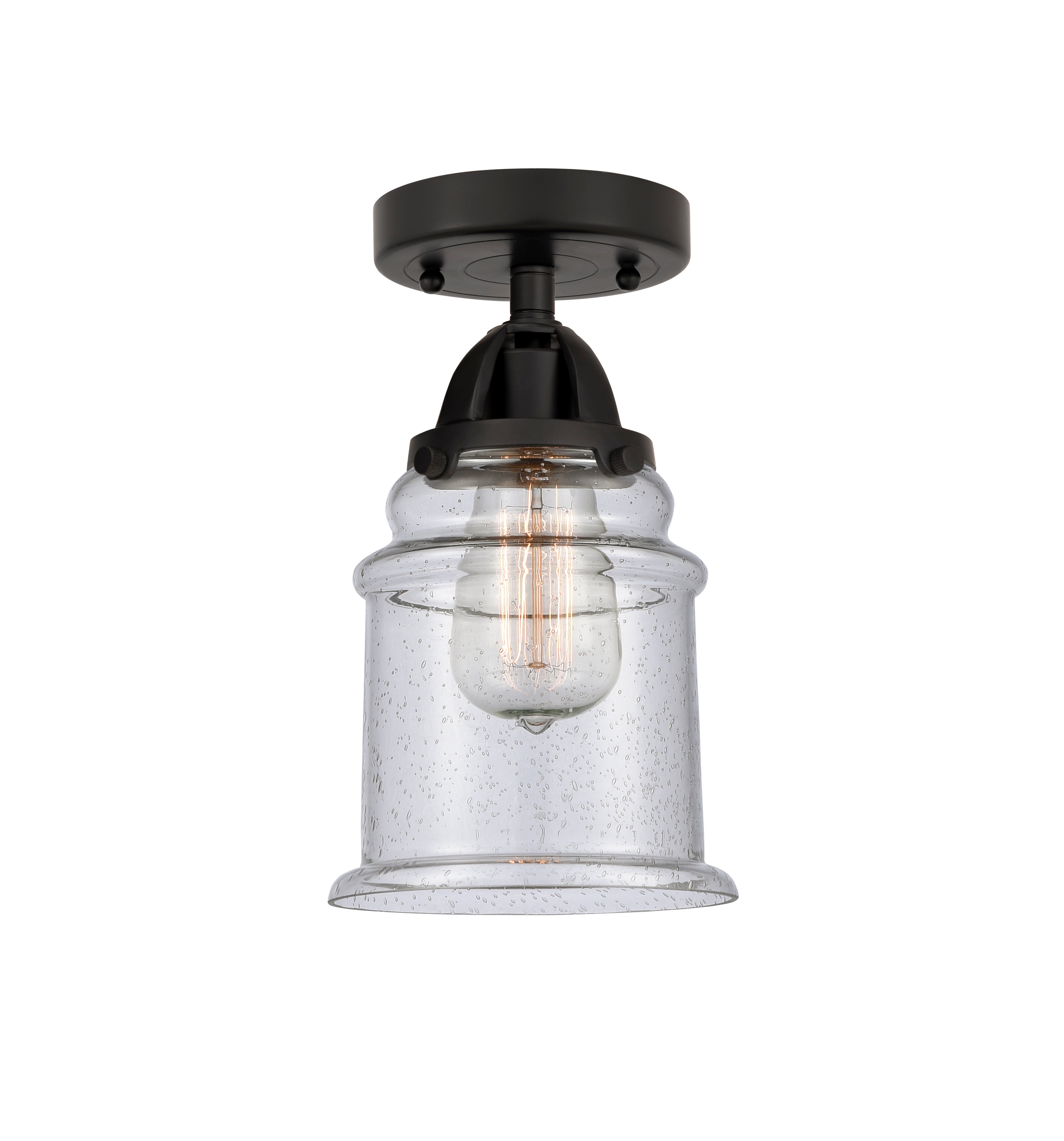 Nouveau Semi-Flush Mount Brushed Satin Nickel
