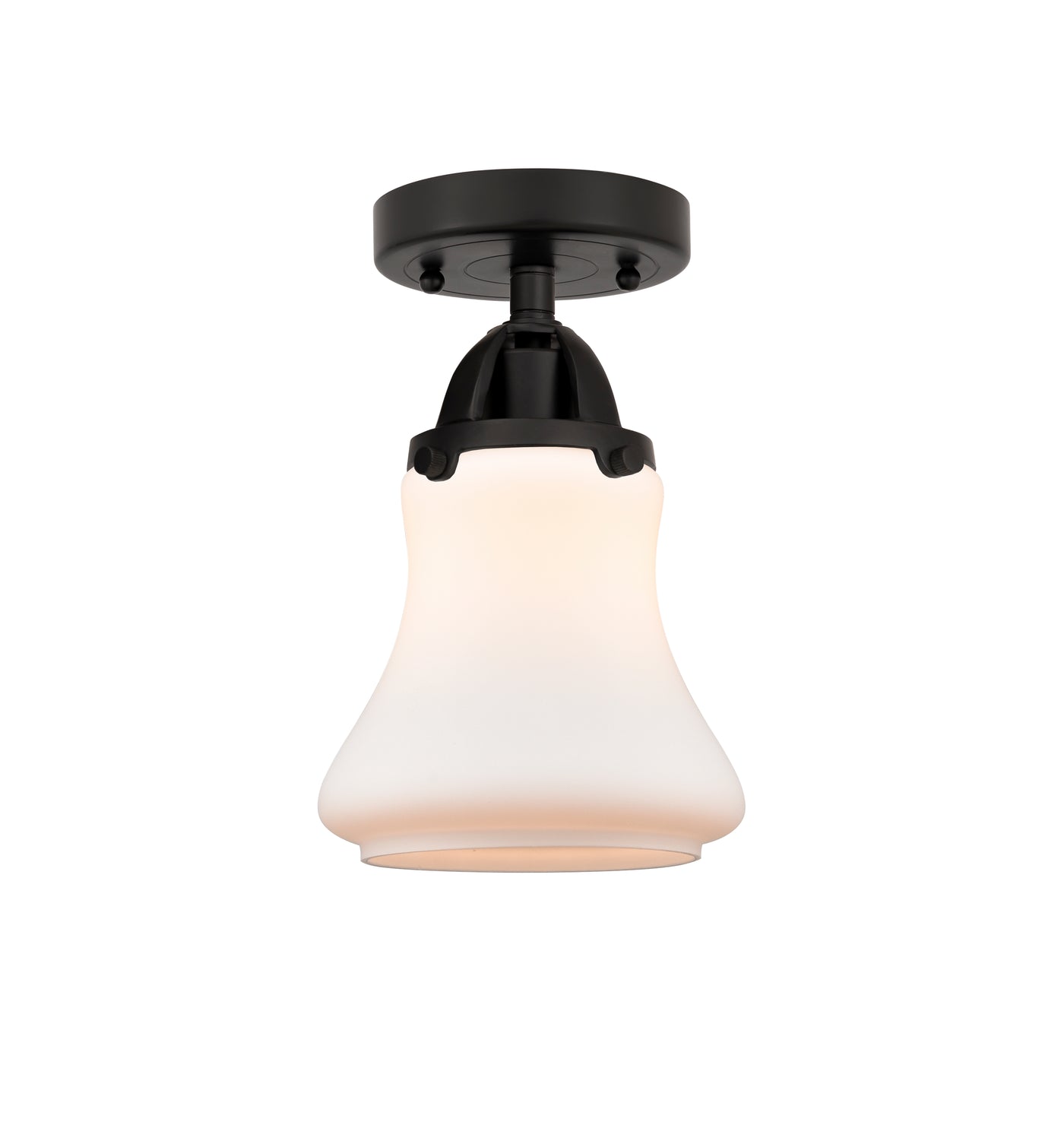 Nouveau Semi-Flush Mount Brushed Satin Nickel