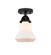Nouveau Semi-Flush Brushed Nickel Cast Brass