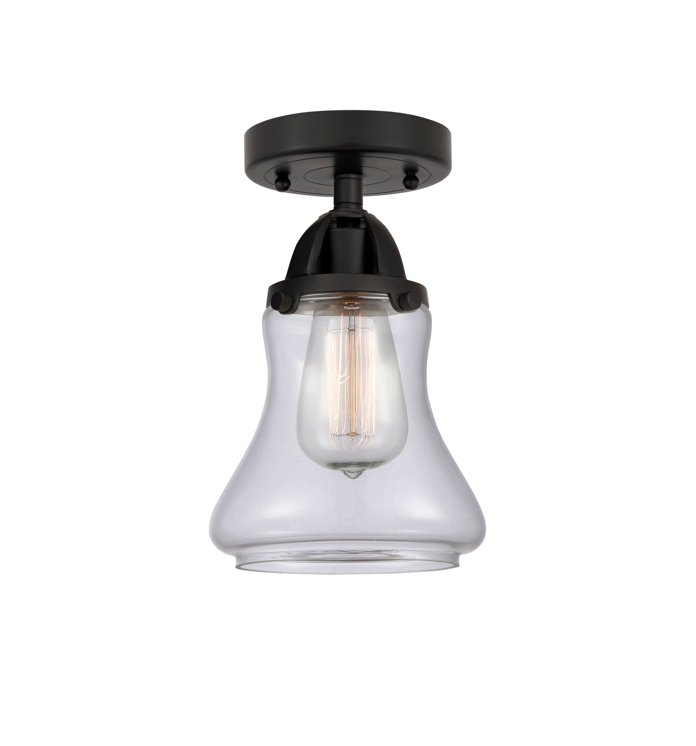 Nouveau Semi-Flush Mount Brushed Satin Nickel