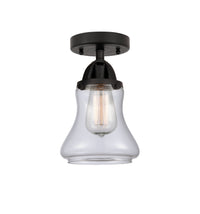 Nouveau Semi-Flush Brushed Nickel Cast Brass