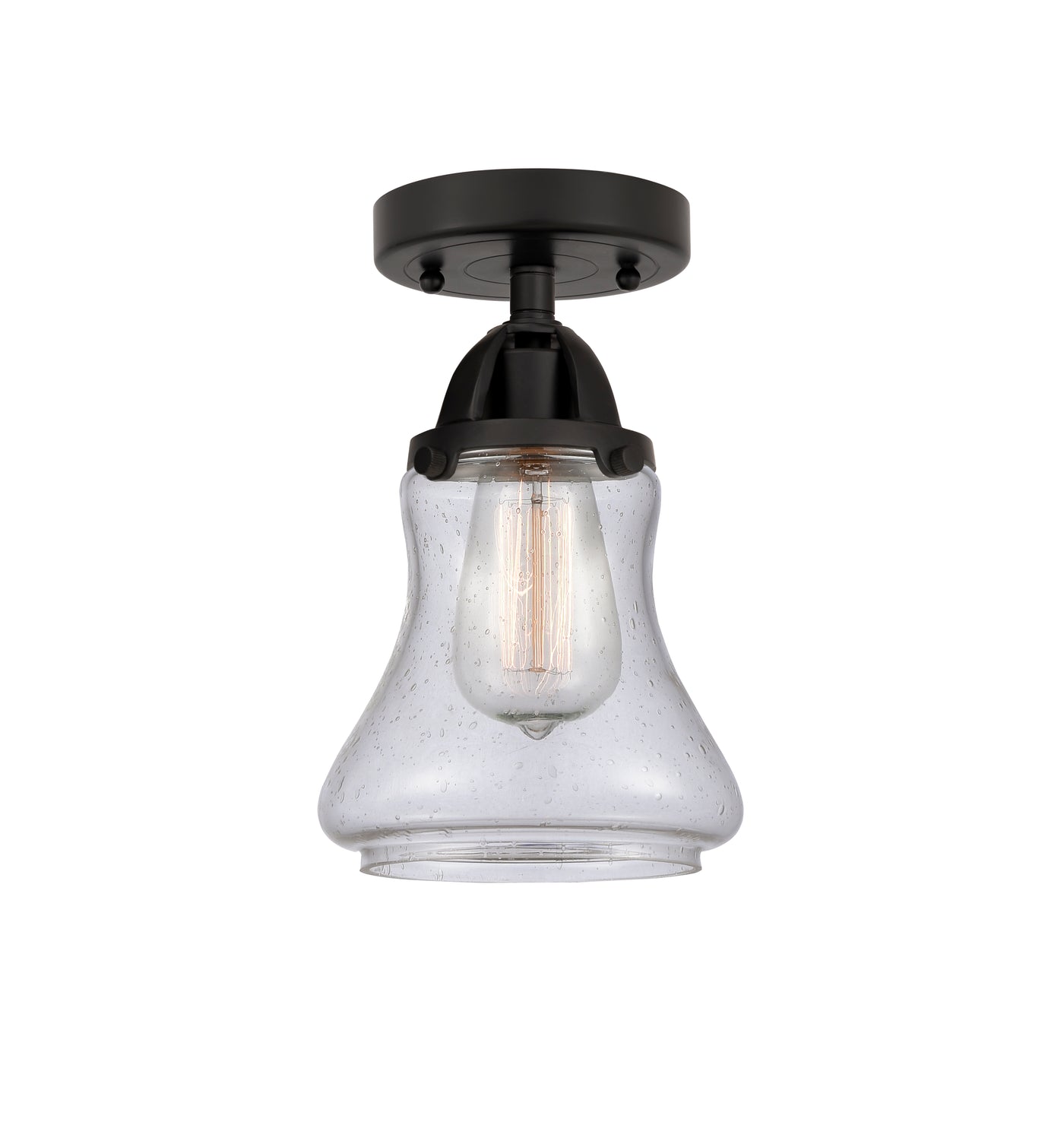 Nouveau Semi-Flush Mount Brushed Satin Nickel