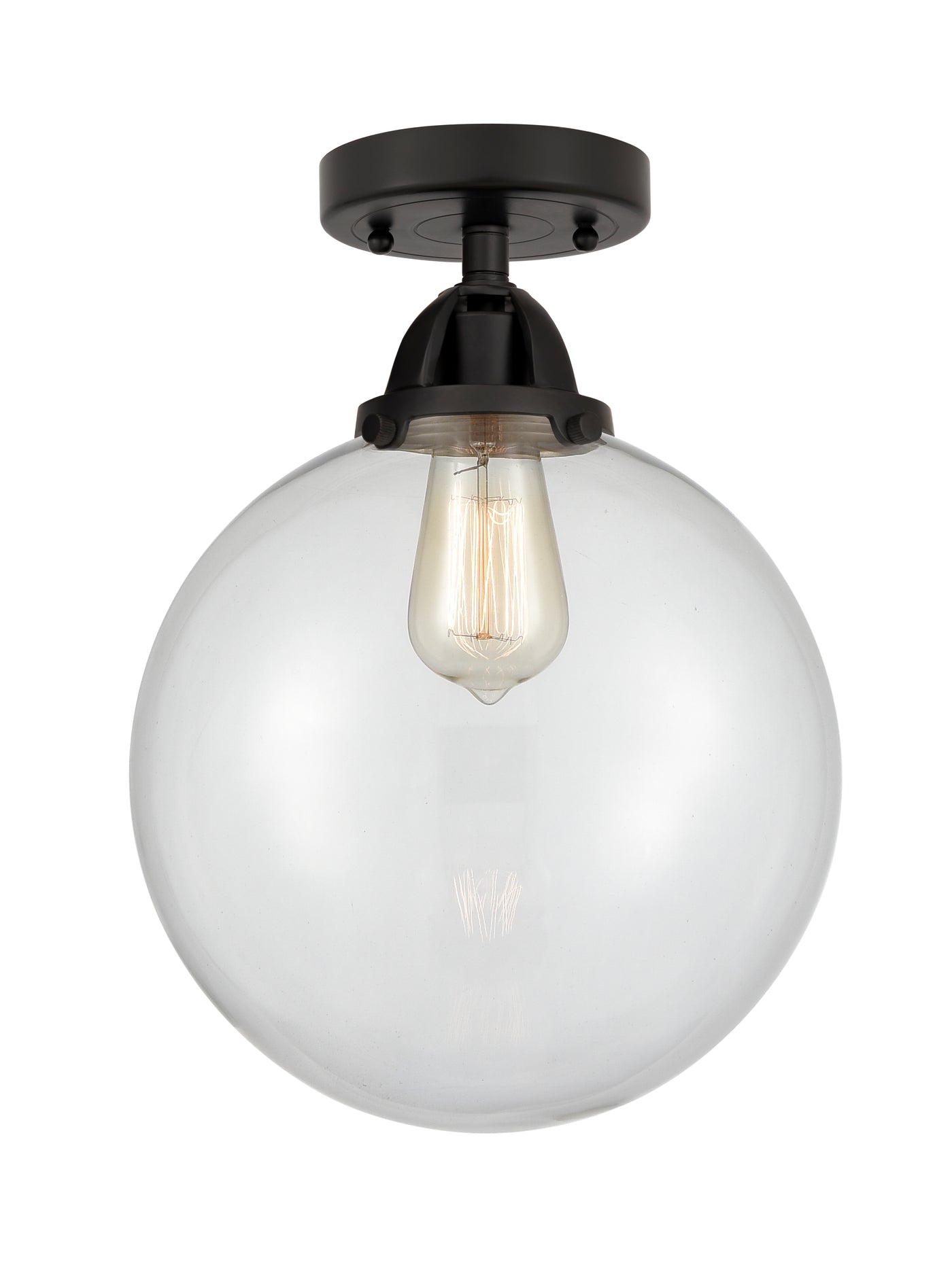 Nouveau Semi-Flush Mount Brushed Satin Nickel