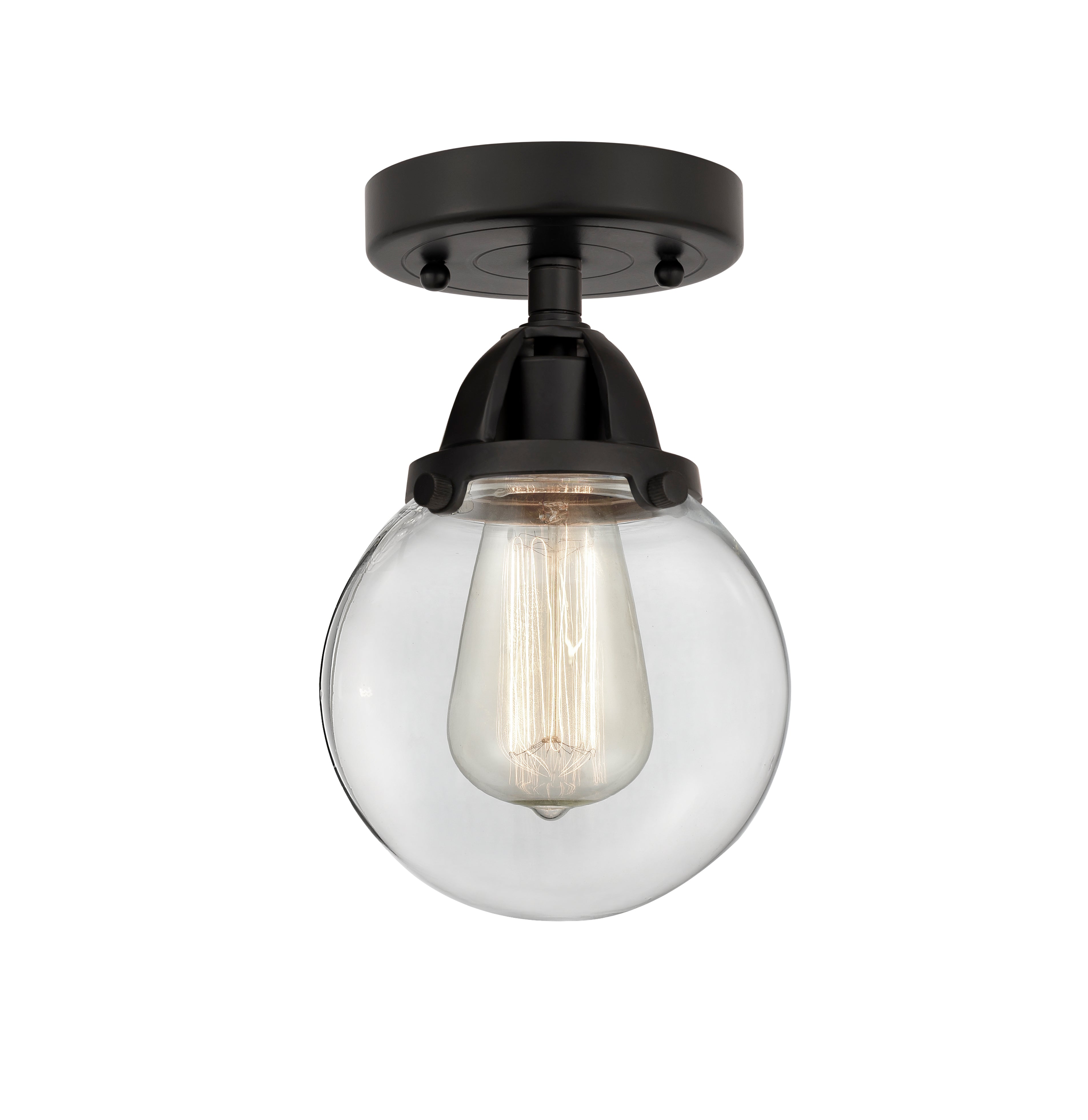 Nouveau Semi-Flush Mount Brushed Satin Nickel