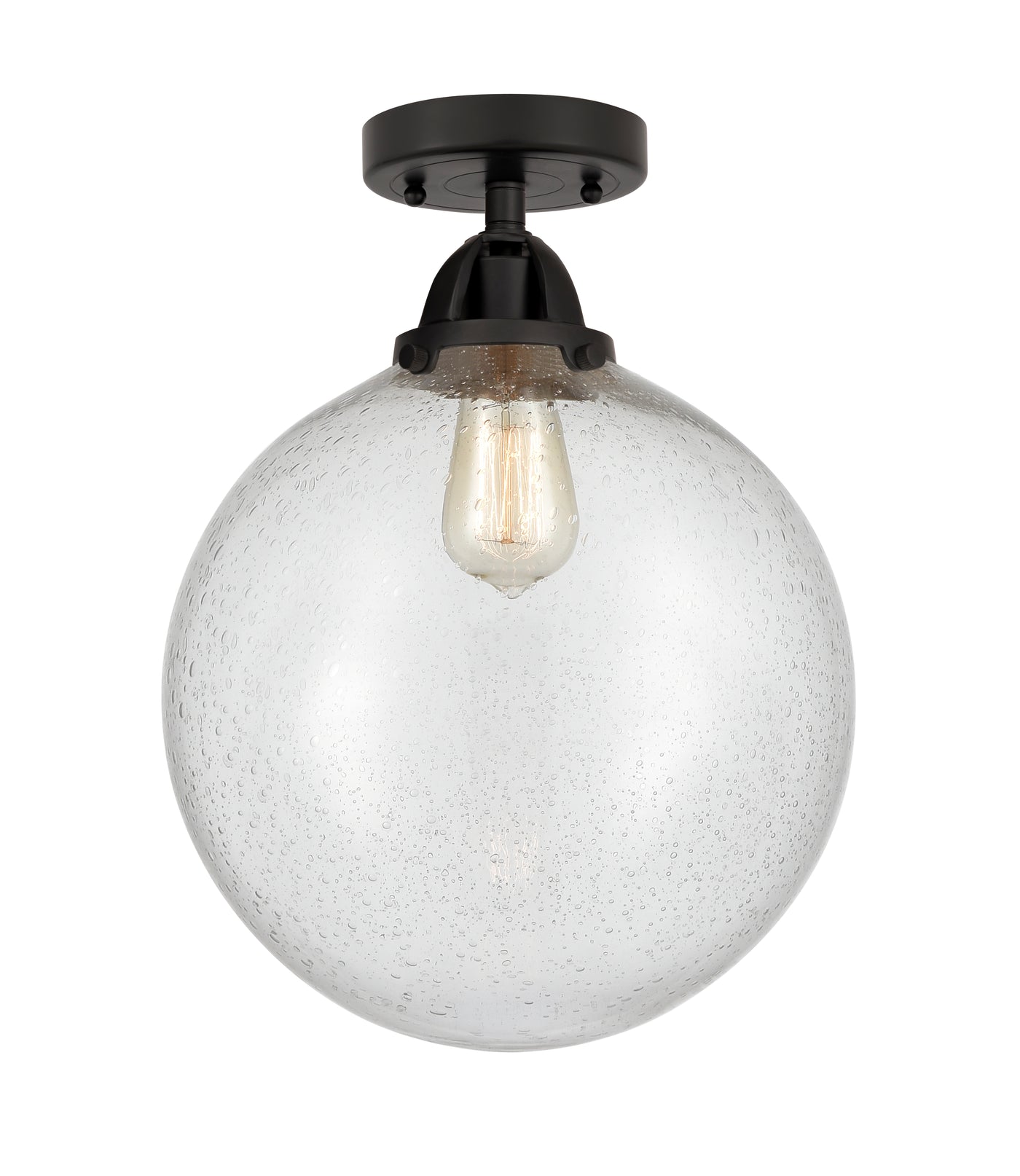 Nouveau Semi-Flush Mount Brushed Satin Nickel