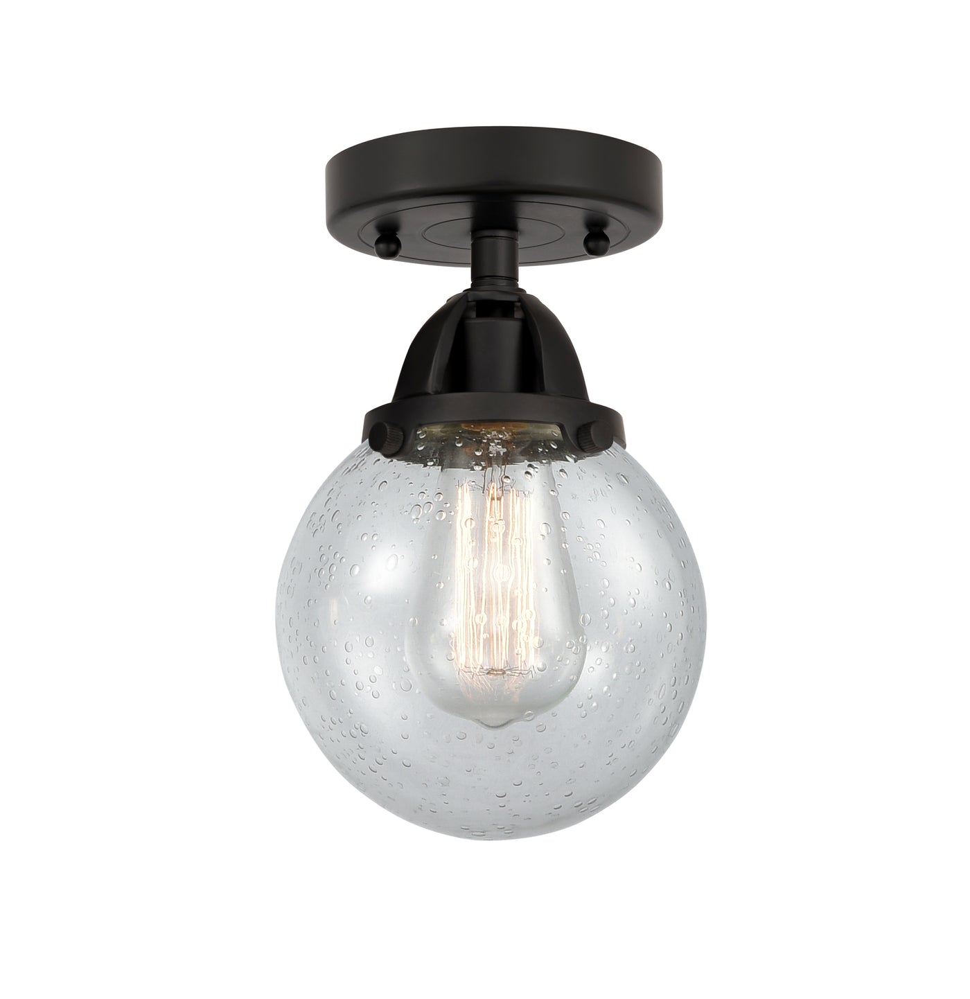 Nouveau Semi-Flush Mount Brushed Satin Nickel
