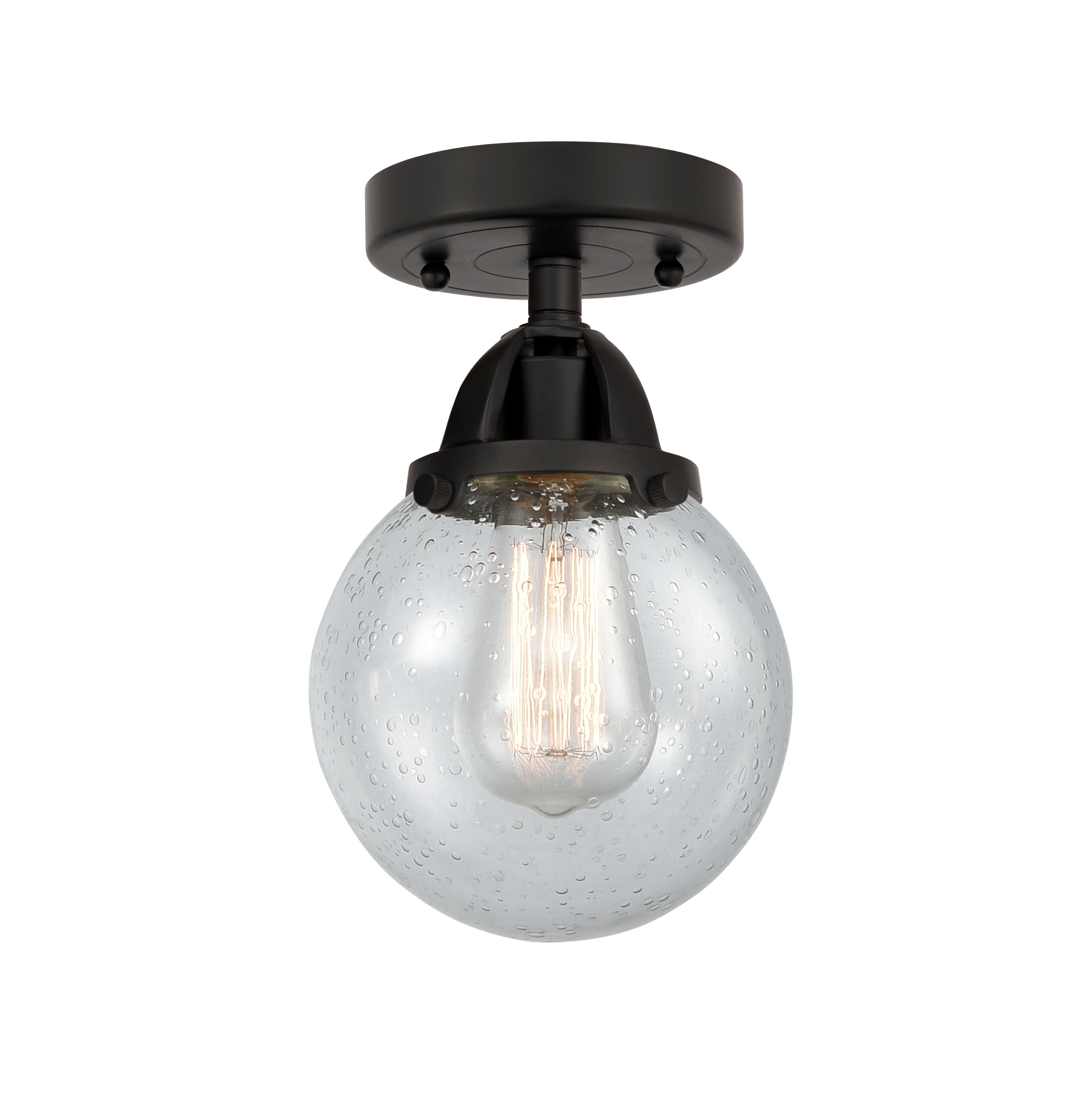 Nouveau Semi-Flush Mount Brushed Satin Nickel