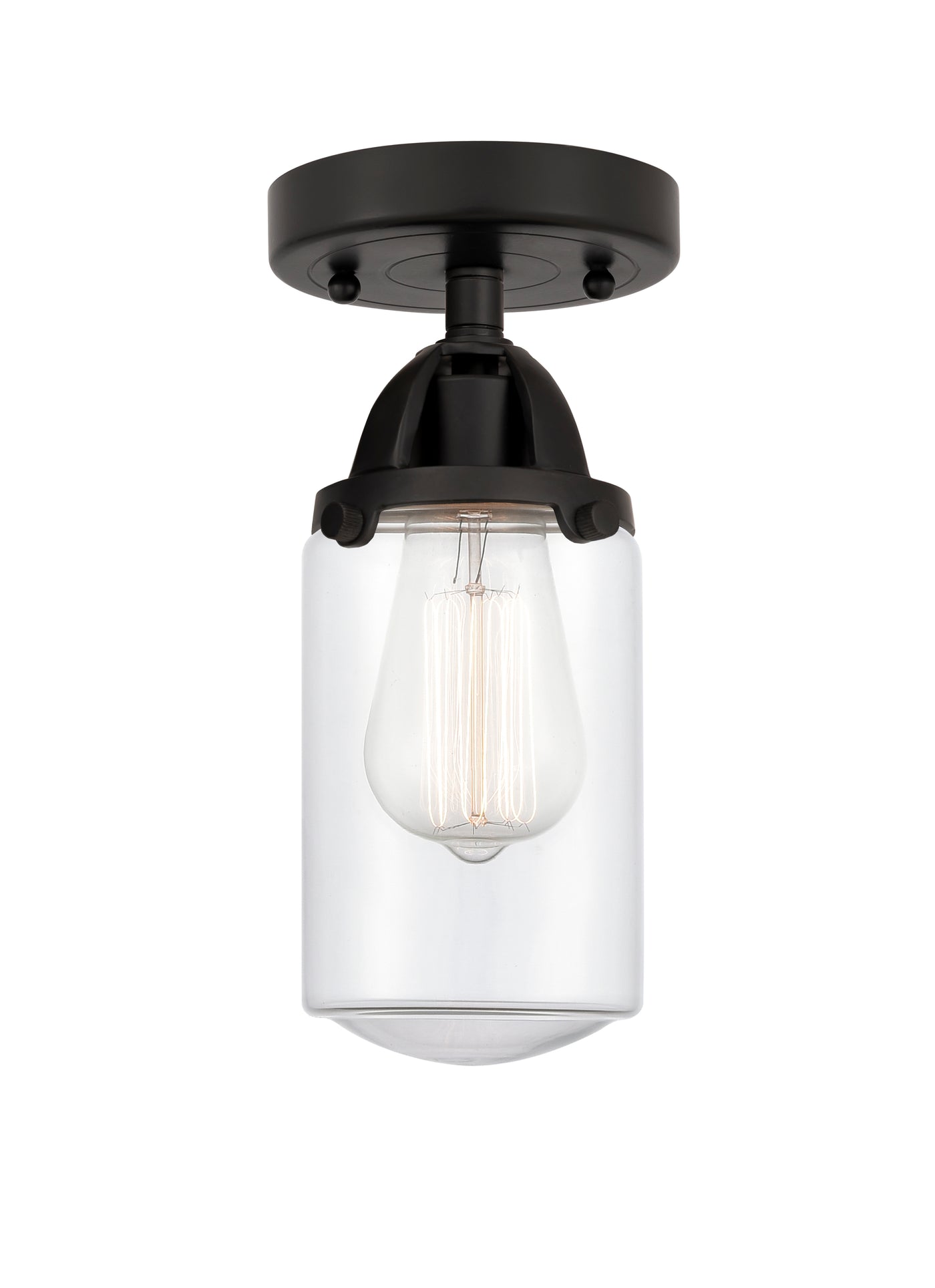 Nouveau Semi-Flush Mount Brushed Satin Nickel