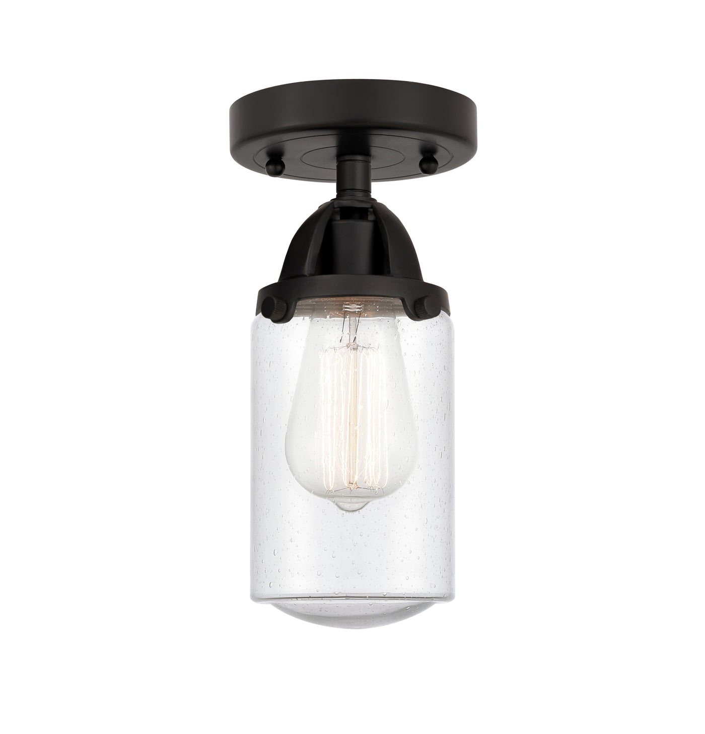 Nouveau Semi-Flush Mount Brushed Satin Nickel