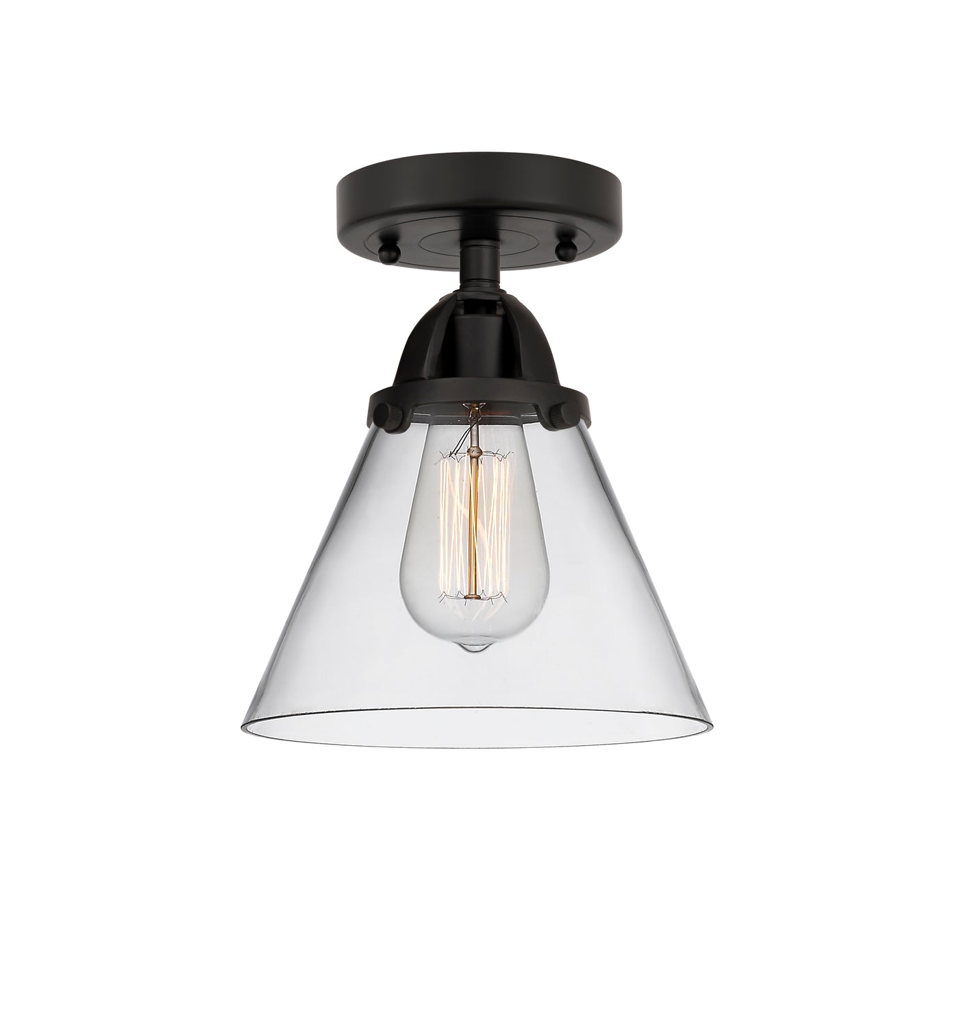 Nouveau Semi-Flush Brushed Satin Nickel