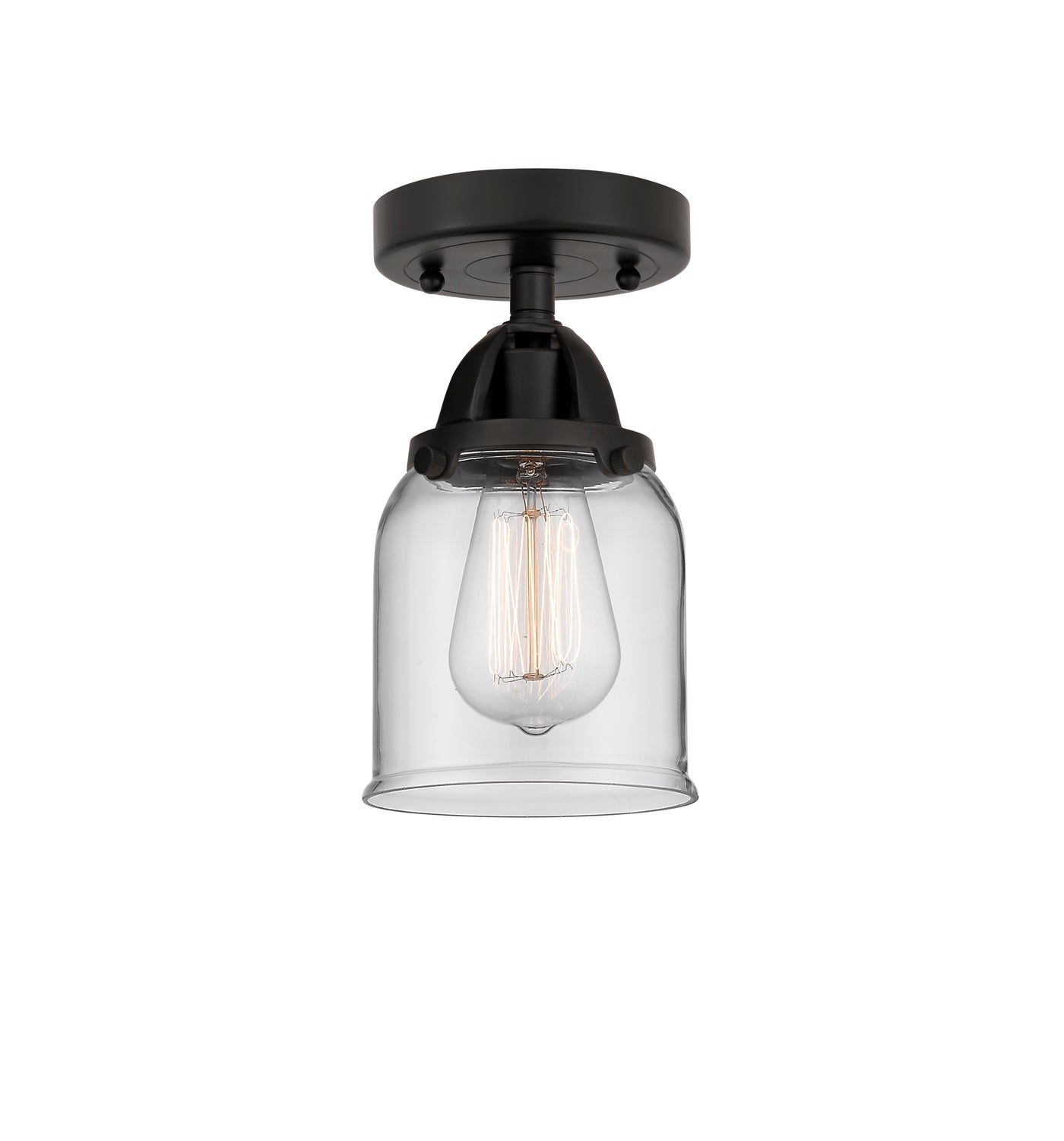 Nouveau Semi-Flush Mount Brushed Satin Nickel