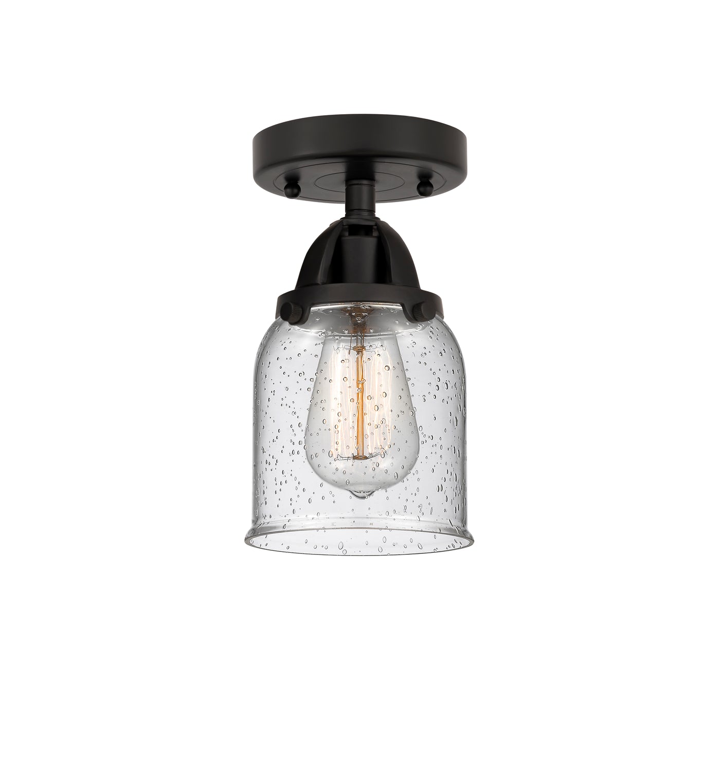 Nouveau Semi-Flush Mount Brushed Satin Nickel