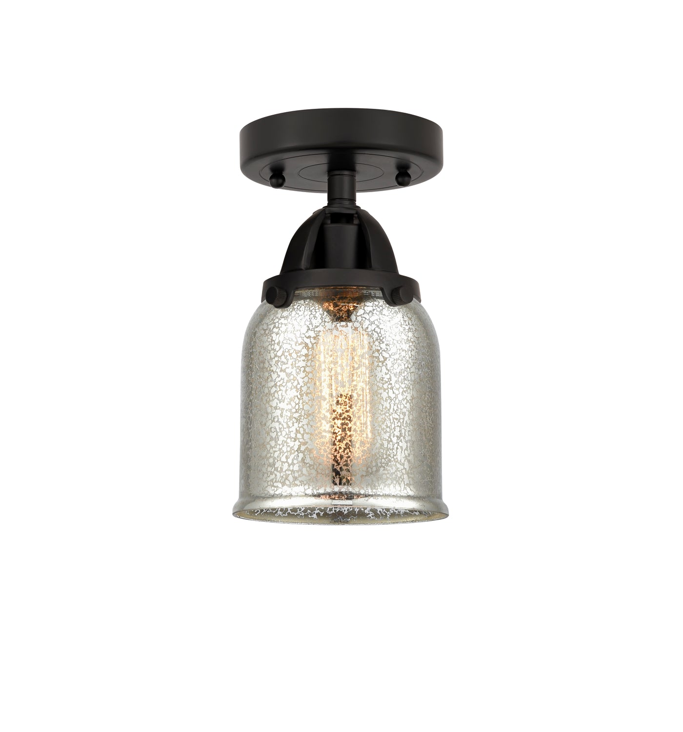 Nouveau Semi-Flush Mount Brushed Satin Nickel