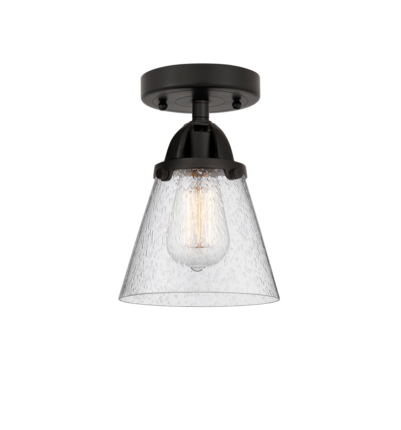 Nouveau Semi-Flush Mount Brushed Satin Nickel