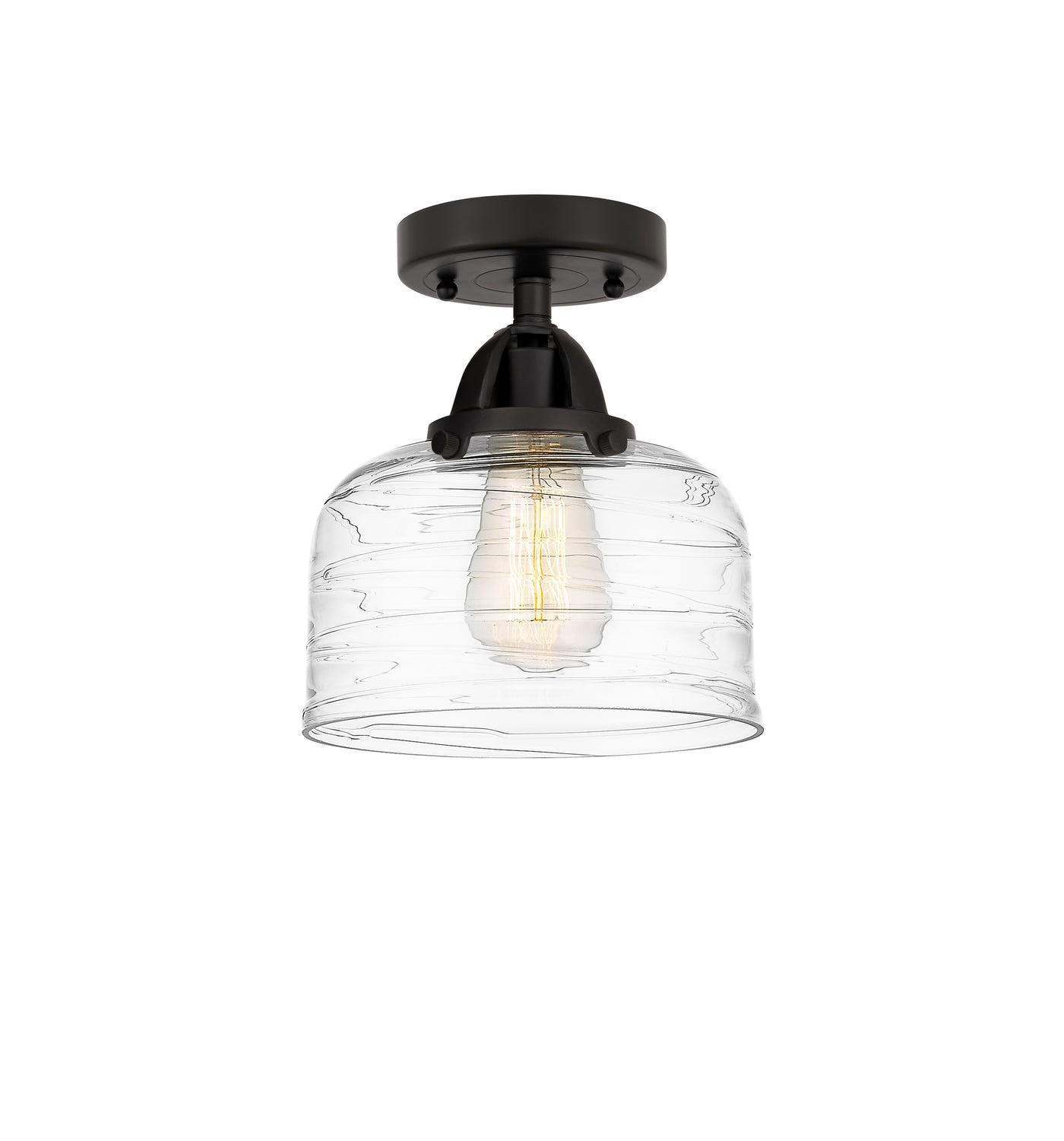 Nouveau Semi-Flush Mount Brushed Satin Nickel