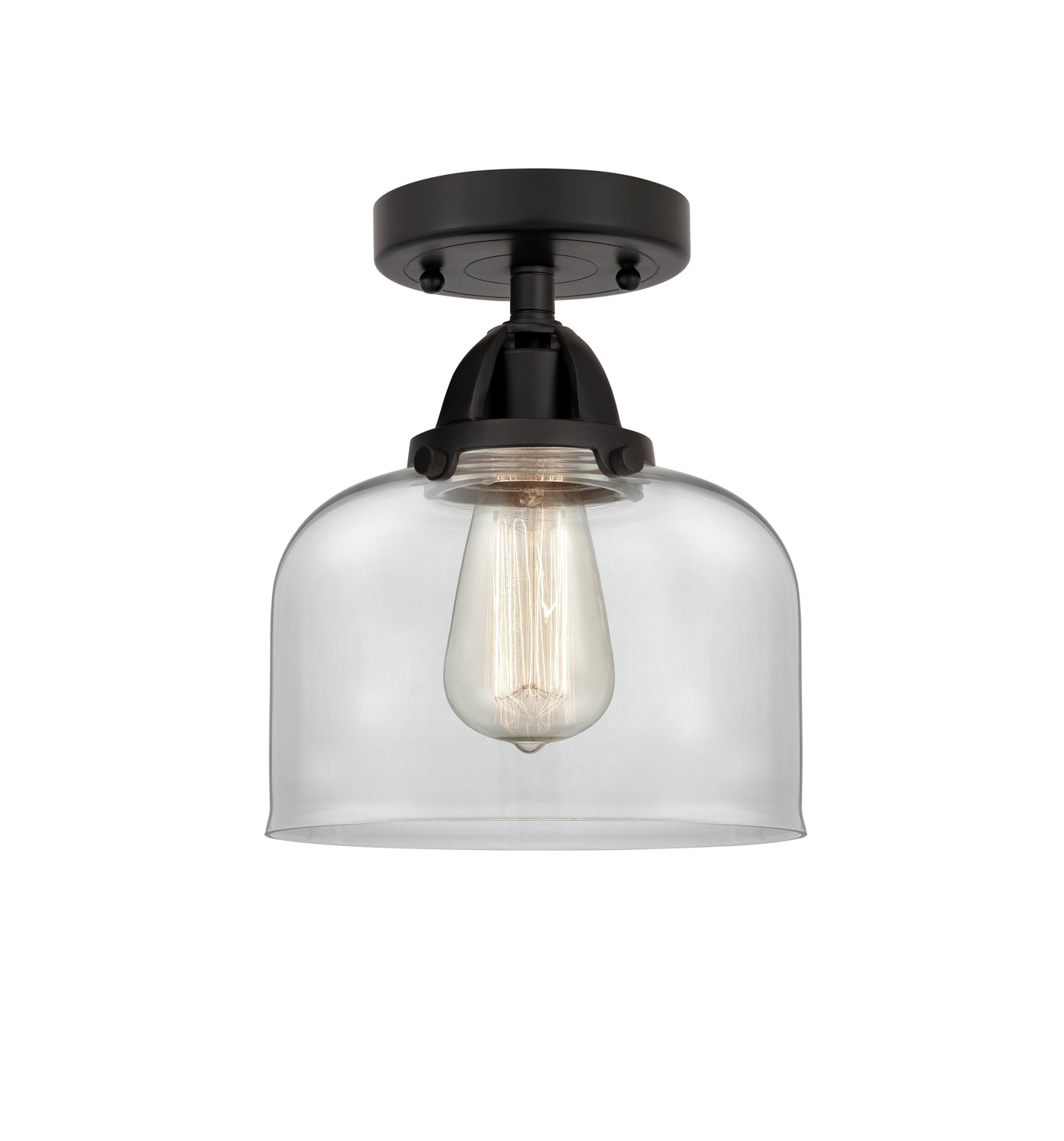 Nouveau Semi-Flush Mount Brushed Satin Nickel