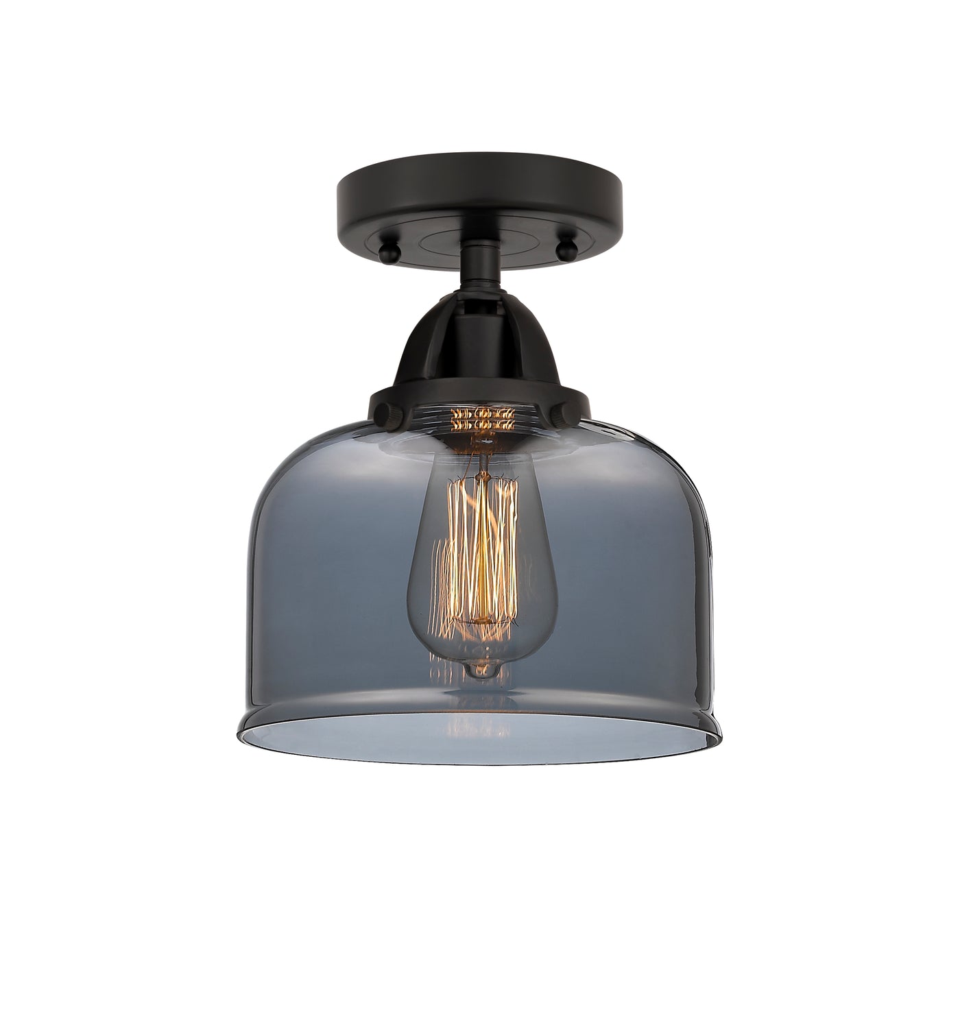 Nouveau Semi-Flush Mount Brushed Satin Nickel