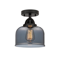 Nouveau Semi-Flush Mount Brushed Satin Nickel