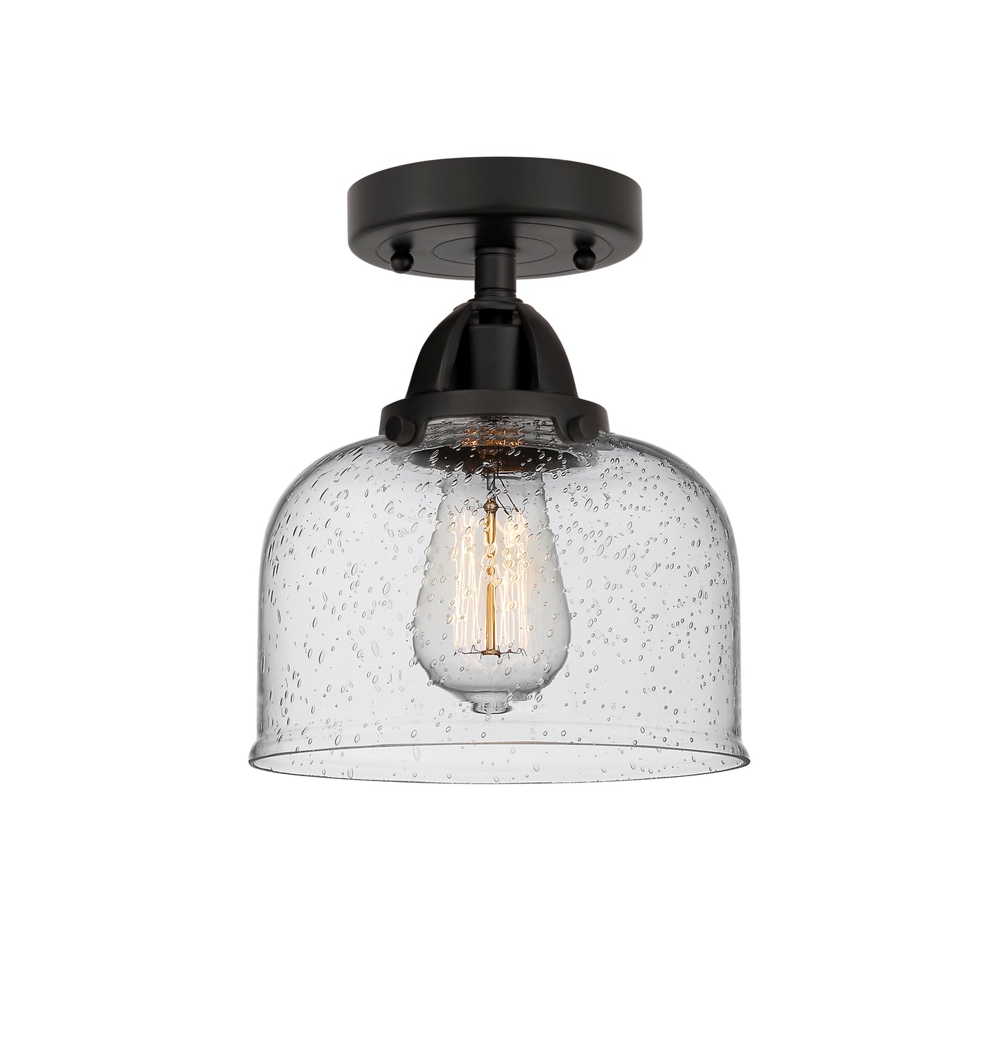 Nouveau Semi-Flush Mount Brushed Satin Nickel