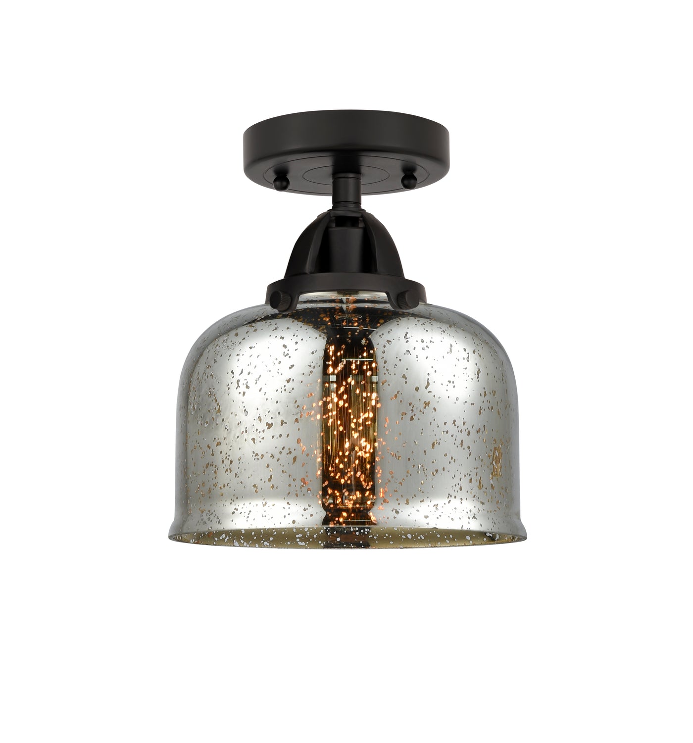 Nouveau Semi-Flush Mount Brushed Satin Nickel