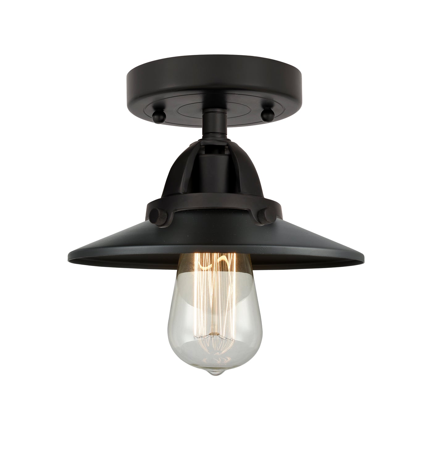 Nouveau Semi-Flush Mount Brushed Satin Nickel